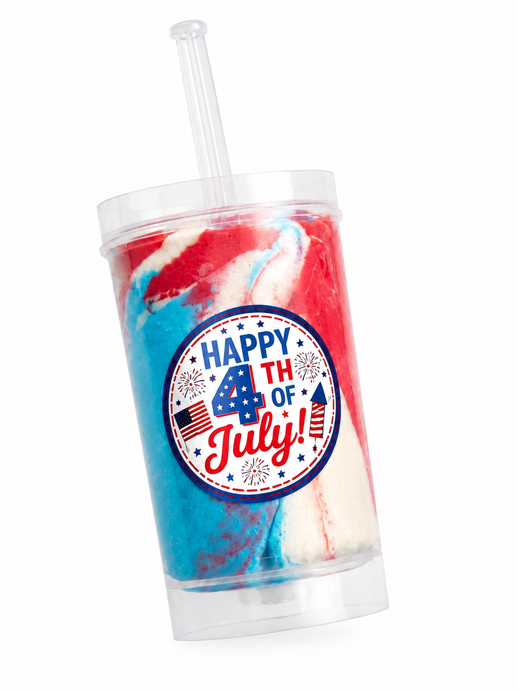 4th of July Sensory Dough Push-Pop