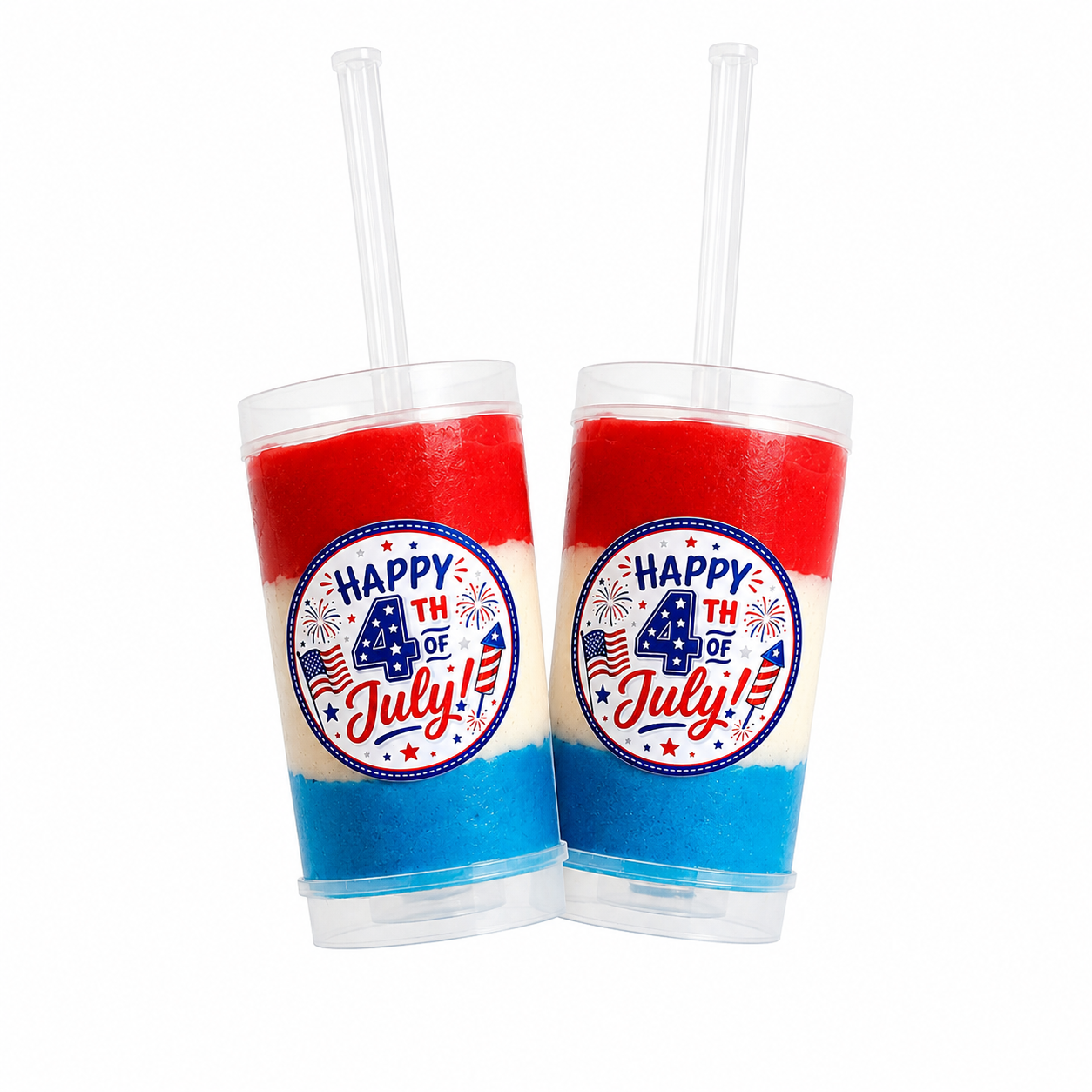 4th of July Sensory Dough Push-Pop